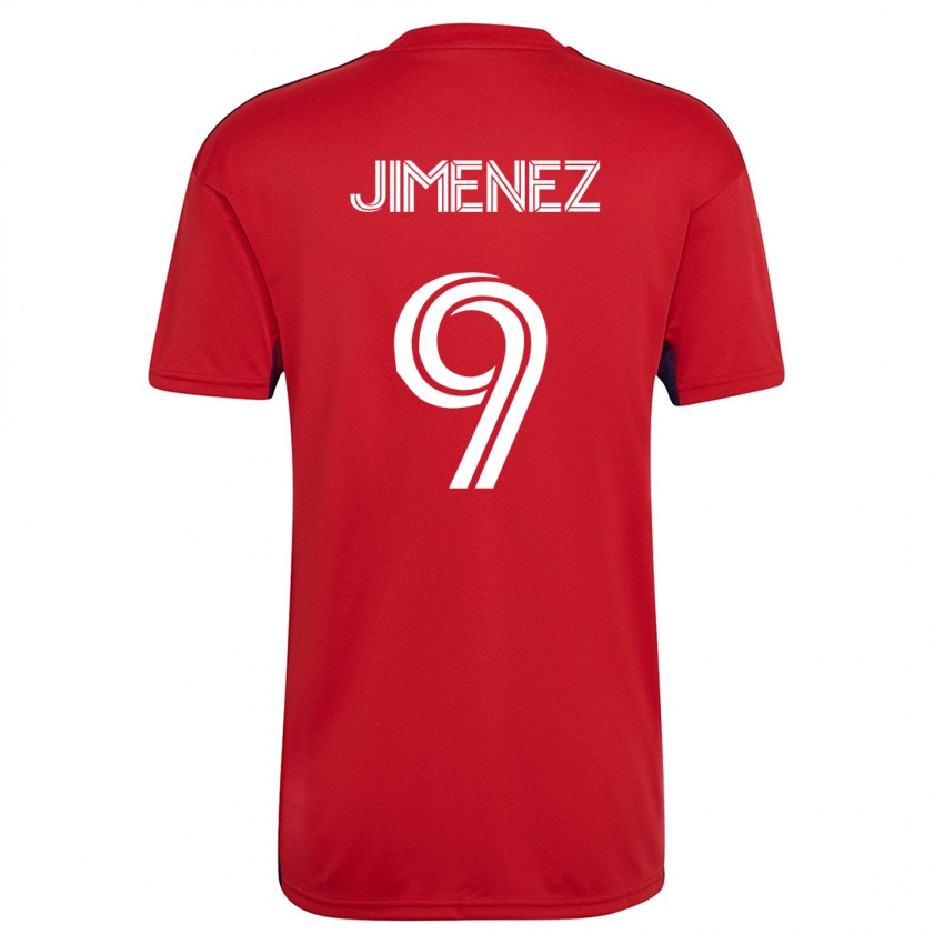 Barn Jesús Jiménez #9 Rød Hjemmetrøye Drakt Trøye 2023/24 Skjorter T-Skjorte