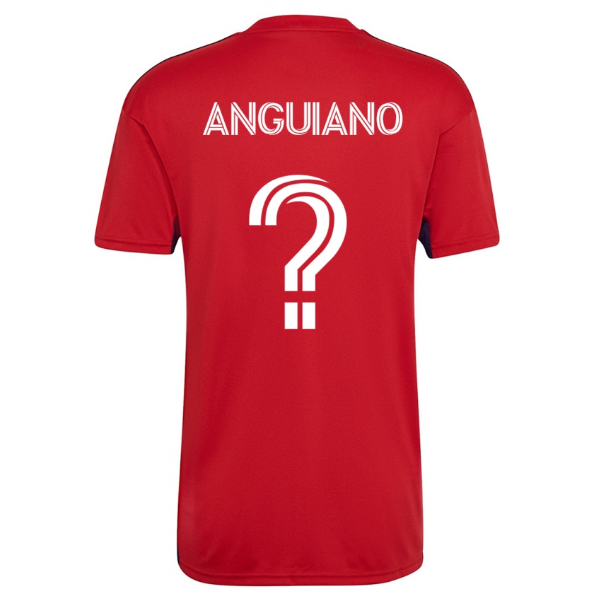 Barn Adrian Anguiano #0 Rød Hjemmetrøye Drakt Trøye 2023/24 Skjorter T-Skjorte