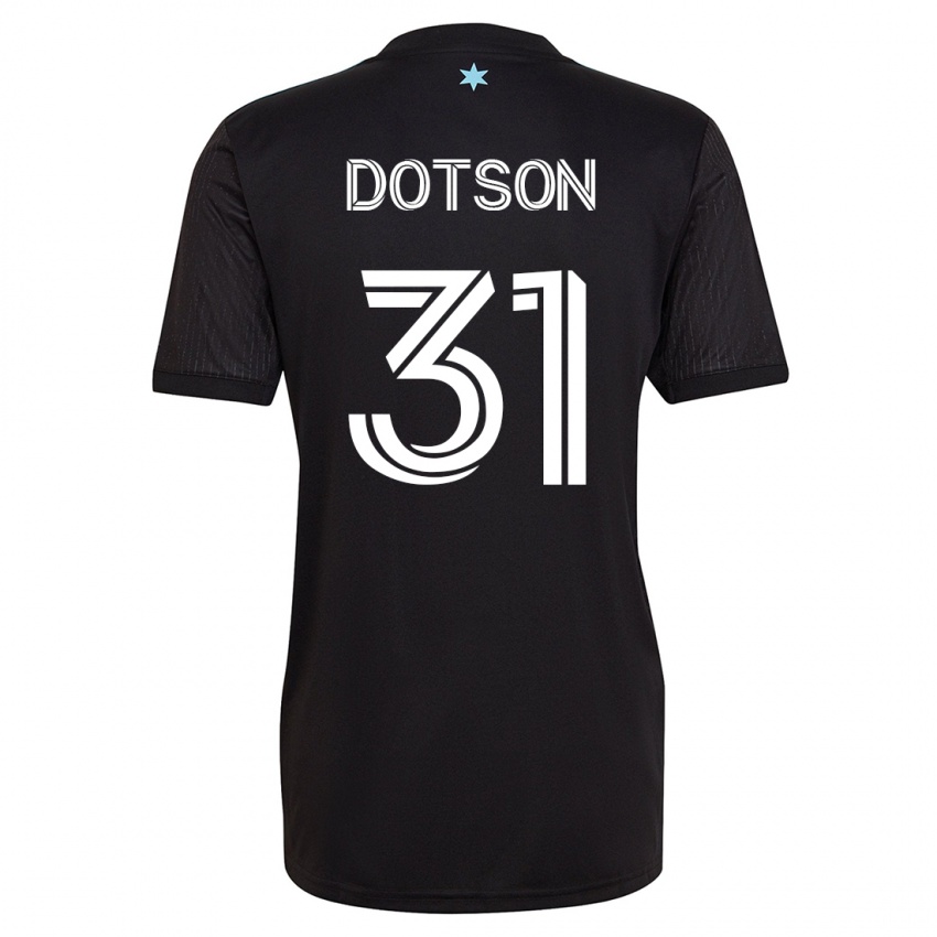 Barn Hassani Dotson #31 Svart Hjemmetrøye Drakt Trøye 2023/24 Skjorter T-Skjorte