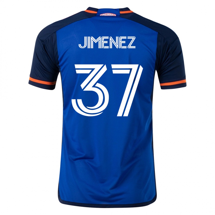 Barn Stiven Jimenez #37 Blå Hjemmetrøye Drakt Trøye 2023/24 Skjorter T-Skjorte