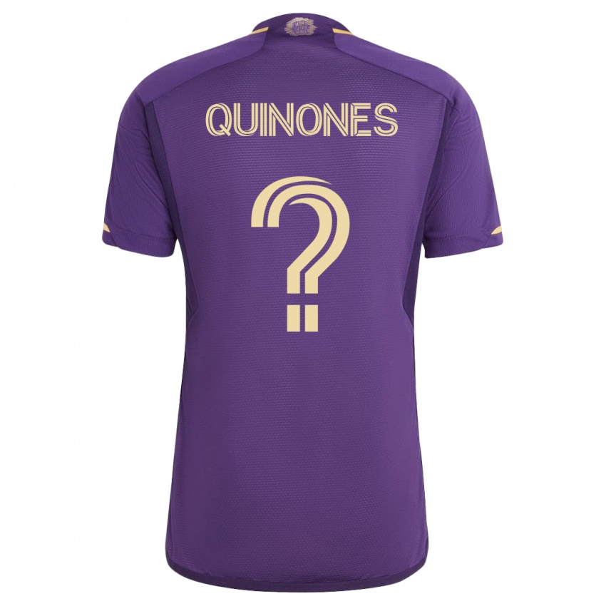Barn Lucas Quiñones #0 Fiolett Hjemmetrøye Drakt Trøye 2023/24 Skjorter T-Skjorte