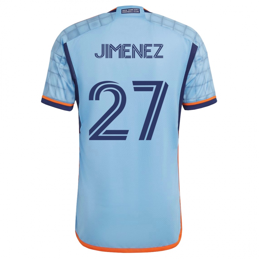 Barn Jonathan Jiménez #27 Blå Hjemmetrøye Drakt Trøye 2023/24 Skjorter T-Skjorte