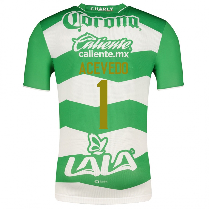 Barn Carlos Acevedo #1 Grønn Hjemmetrøye Drakt Trøye 2023/24 Skjorter T-Skjorte