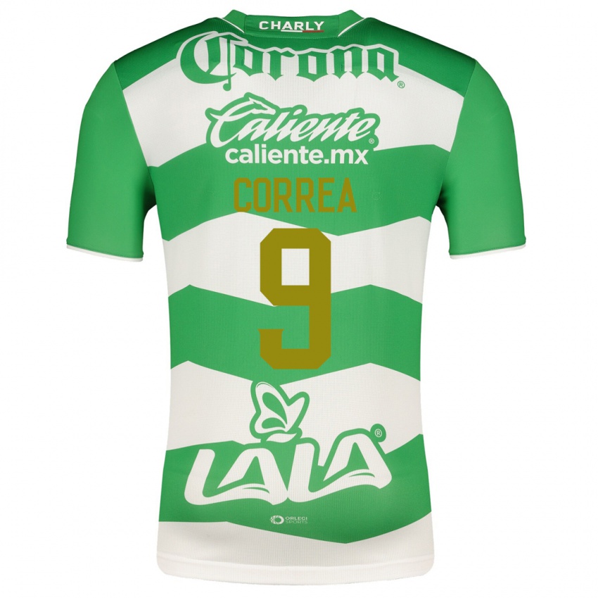 Barn Javier Correa #9 Grønn Hjemmetrøye Drakt Trøye 2023/24 Skjorter T-Skjorte