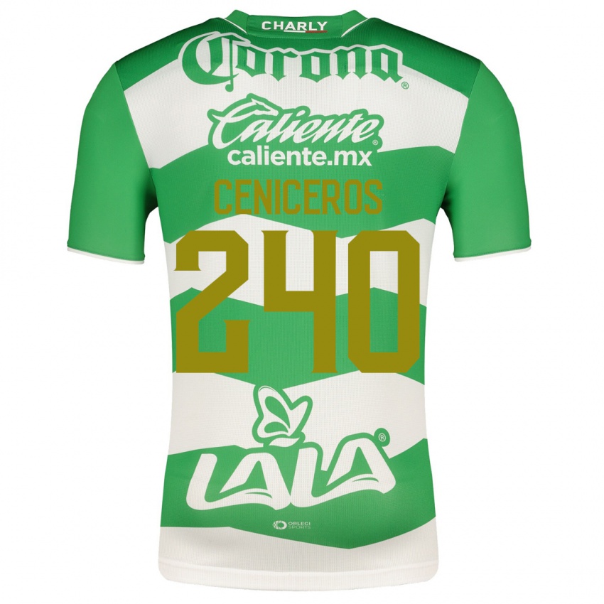 Barn Carlos Ceniceros #240 Grønn Hjemmetrøye Drakt Trøye 2023/24 Skjorter T-Skjorte