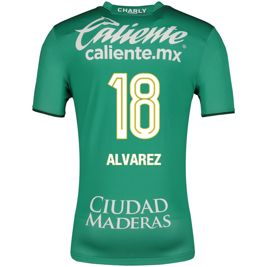 Barn Yazmin Álvarez #18 Grønn Hjemmetrøye Drakt Trøye 2023/24 Skjorter T-Skjorte