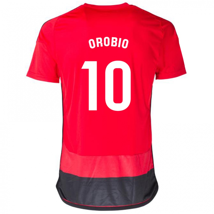 Barn Ekhiotz Orobio #10 Rød Svart Hjemmetrøye Drakt Trøye 2023/24 Skjorter T-Skjorte