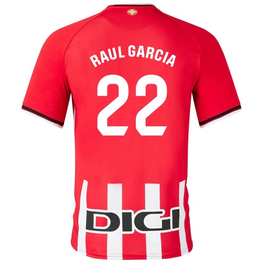 Barn Raúl García #22 Rød Hjemmetrøye Drakt Trøye 2023/24 Skjorter T-Skjorte