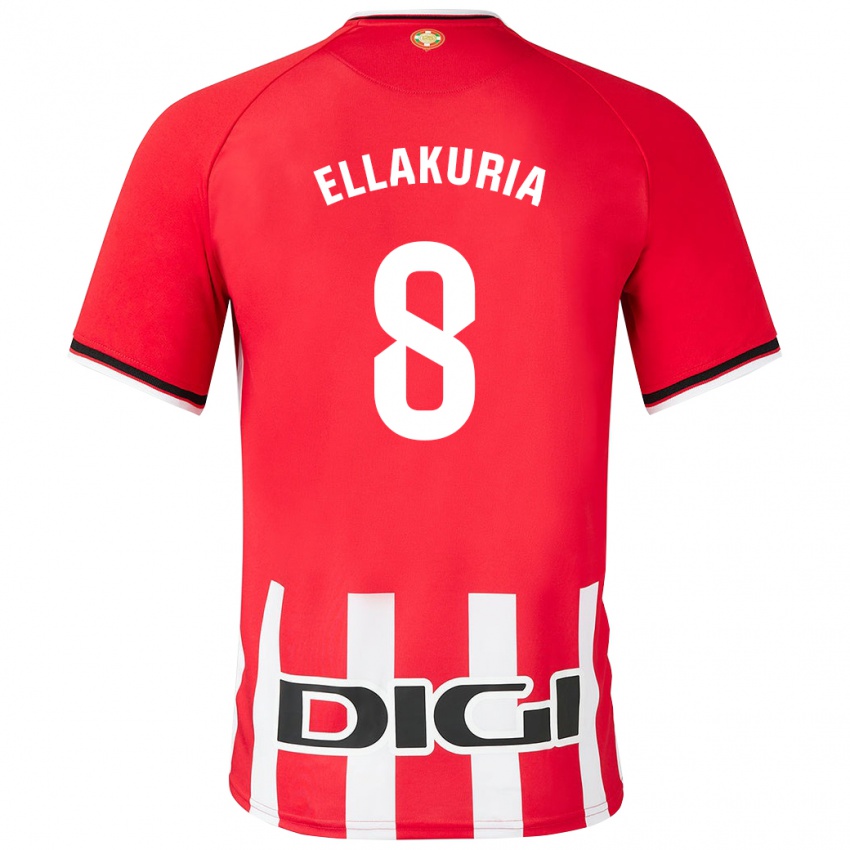 Barn Eneko Ellakuria #8 Rød Hjemmetrøye Drakt Trøye 2023/24 Skjorter T-Skjorte