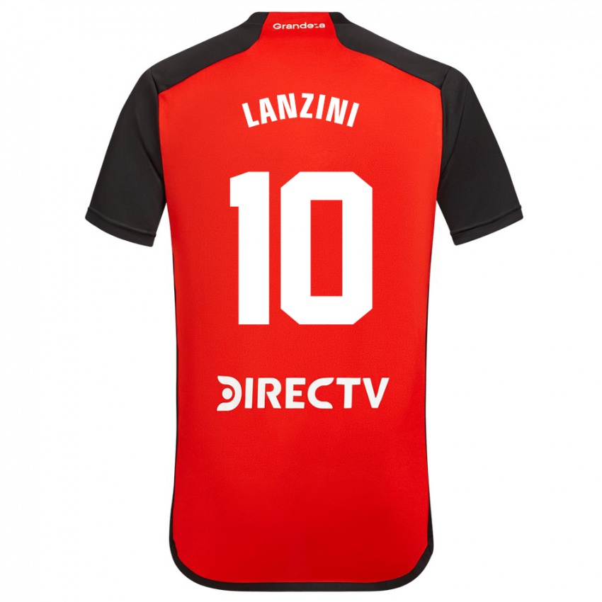 Barn Manuel Lanzini #10 Rød Bortetrøye Drakt Trøye 2023/24 Skjorter T-Skjorte