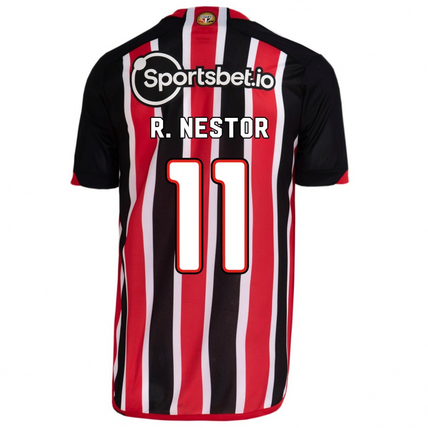 Barn Rodrigo Nestor #11 Blå Rød Bortetrøye Drakt Trøye 2023/24 Skjorter T-Skjorte