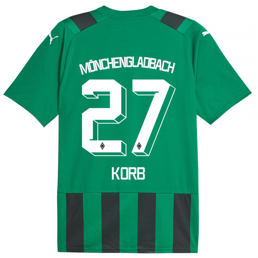 Barn Julian Korb #27 Svart Grønn Bortetrøye Drakt Trøye 2023/24 Skjorter T-Skjorte