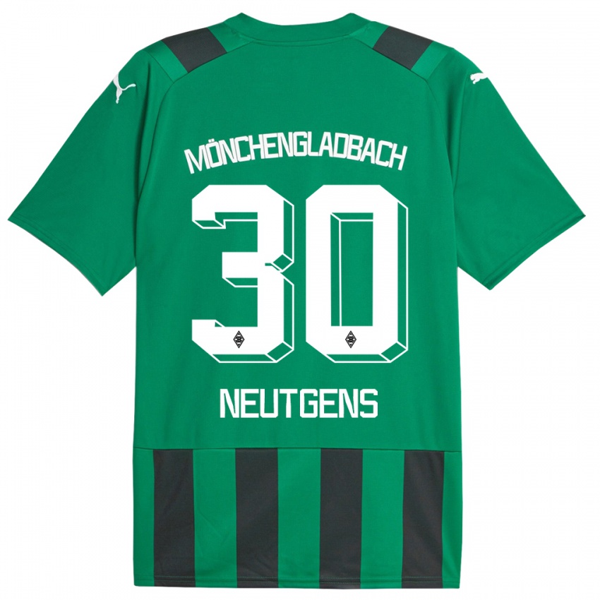 Barn Maximilian Neutgens #30 Svart Grønn Bortetrøye Drakt Trøye 2023/24 Skjorter T-Skjorte