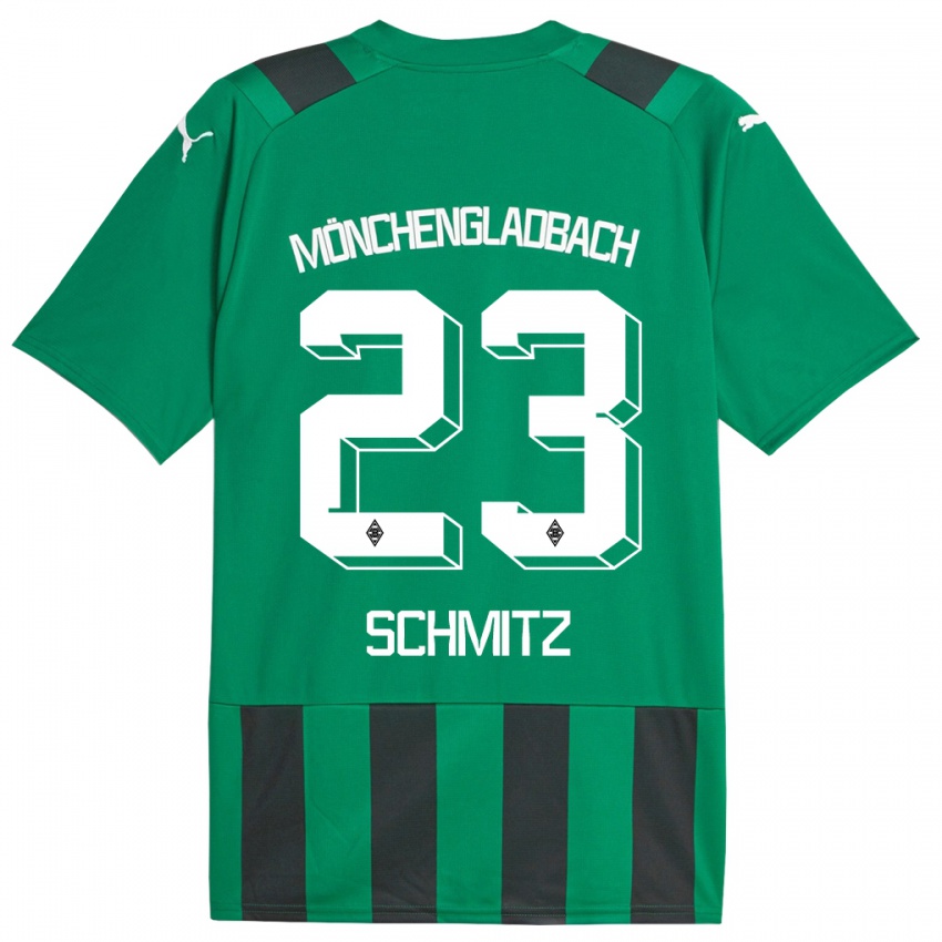 Barn Sarah Schmitz #23 Svart Grønn Bortetrøye Drakt Trøye 2023/24 Skjorter T-Skjorte