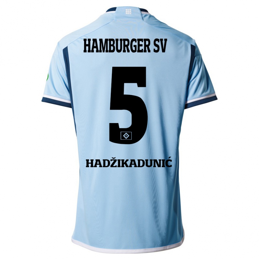 Barn Dennis Hadzikadunic #5 Blå Bortetrøye Drakt Trøye 2023/24 Skjorter T-Skjorte
