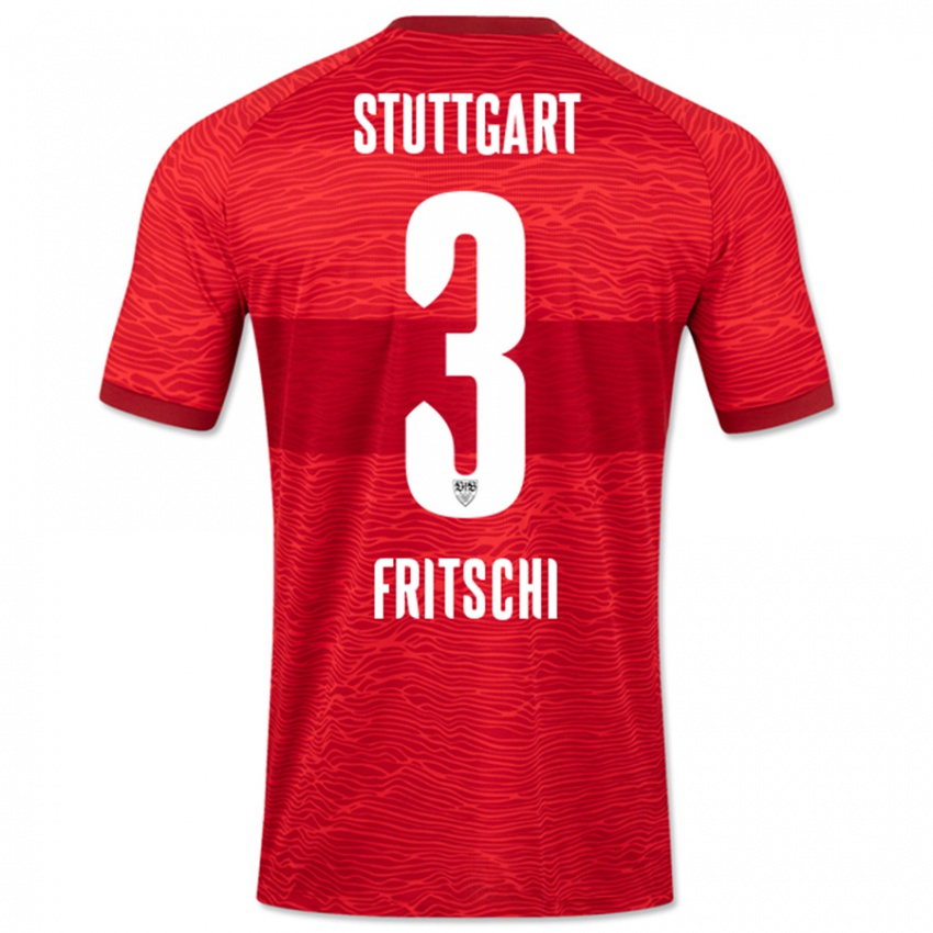 Barn Paulo Fritschi #3 Rød Bortetrøye Drakt Trøye 2023/24 Skjorter T-Skjorte