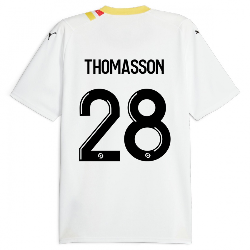 Barn Adrien Thomasson #28 Svart Bortetrøye Drakt Trøye 2023/24 Skjorter T-Skjorte