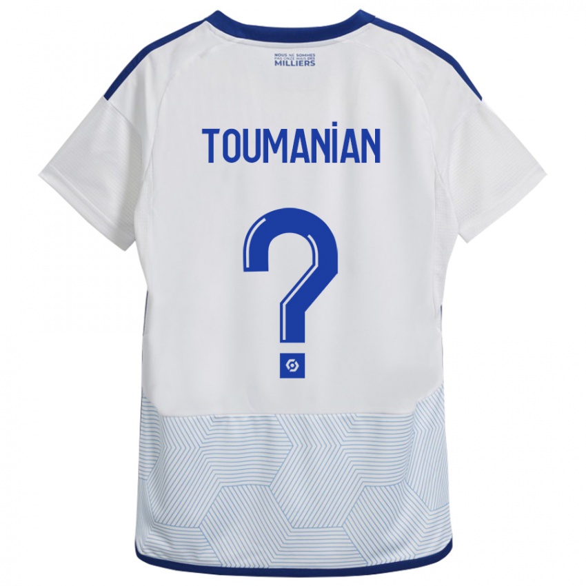 Barn Anthony Toumanian #0 Hvit Bortetrøye Drakt Trøye 2023/24 Skjorter T-Skjorte
