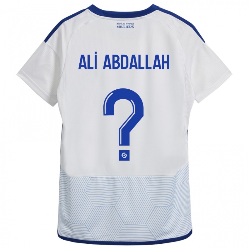 Barn Aboubacar Ali Abdallah #0 Hvit Bortetrøye Drakt Trøye 2023/24 Skjorter T-Skjorte