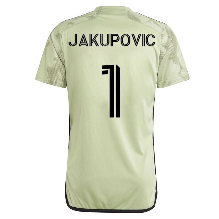 Barn Eldin Jakupović #1 Grønn Bortetrøye Drakt Trøye 2023/24 Skjorter T-Skjorte