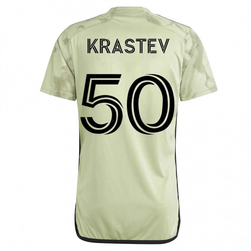 Barn Filip Krastev #50 Grønn Bortetrøye Drakt Trøye 2023/24 Skjorter T-Skjorte