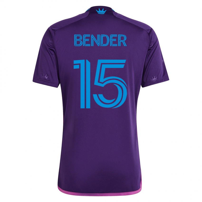 Barn Ben Bender #15 Fiolett Bortetrøye Drakt Trøye 2023/24 Skjorter T-Skjorte