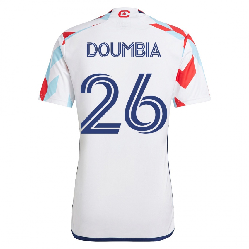 Barn Ousmane Doumbia #26 Hvit Blå Bortetrøye Drakt Trøye 2023/24 Skjorter T-Skjorte