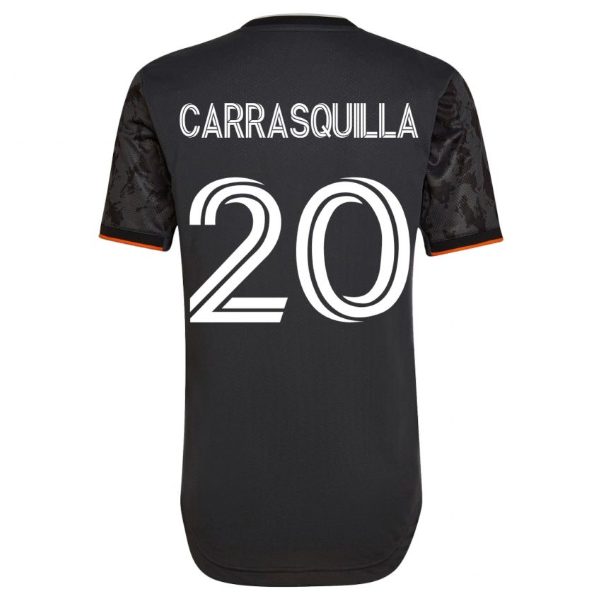 Barn Adalberto Carrasquilla #20 Svart Bortetrøye Drakt Trøye 2023/24 Skjorter T-Skjorte