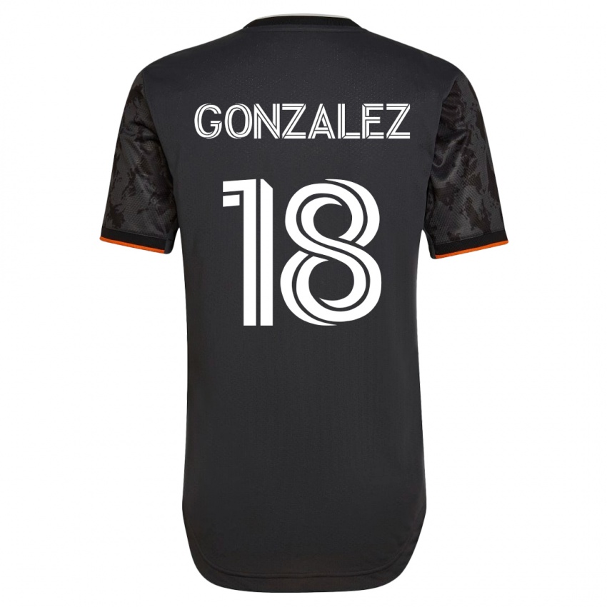 Barn Diego Gonzalez #18 Svart Bortetrøye Drakt Trøye 2023/24 Skjorter T-Skjorte