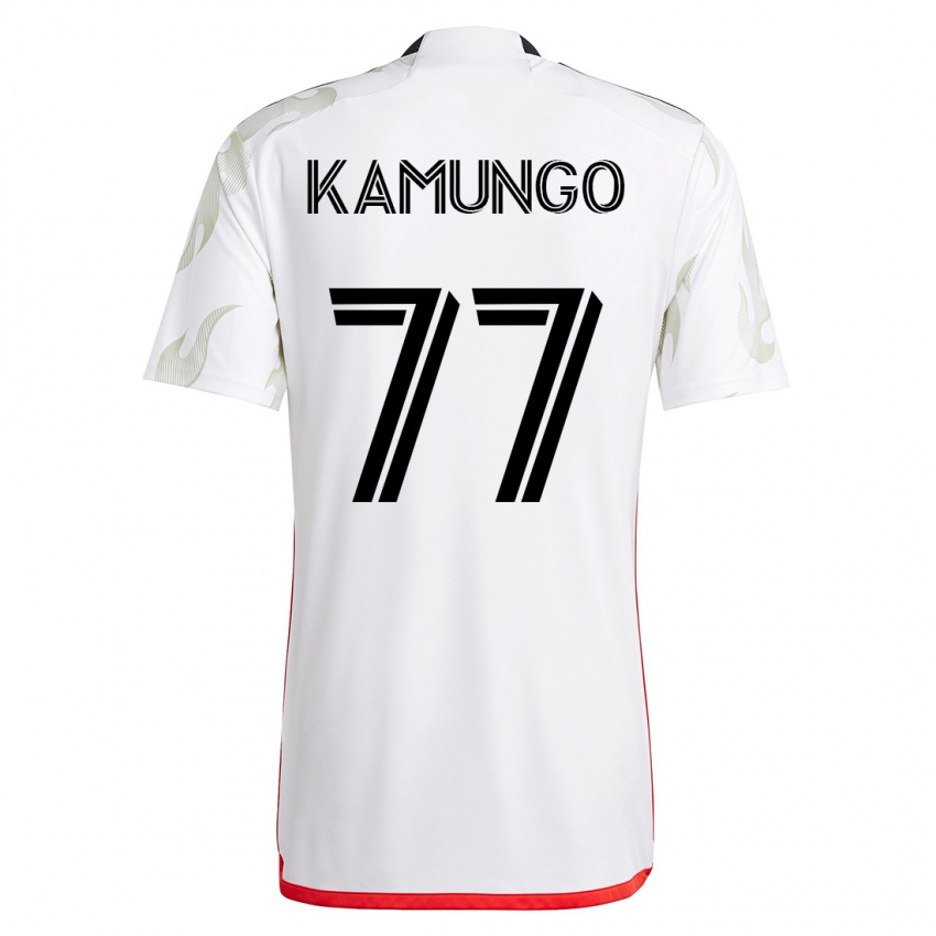 Barn Bernard Kamungo #77 Hvit Bortetrøye Drakt Trøye 2023/24 Skjorter T-Skjorte