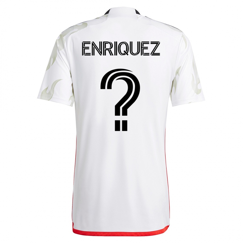 Barn Fabian Enriquez #0 Hvit Bortetrøye Drakt Trøye 2023/24 Skjorter T-Skjorte