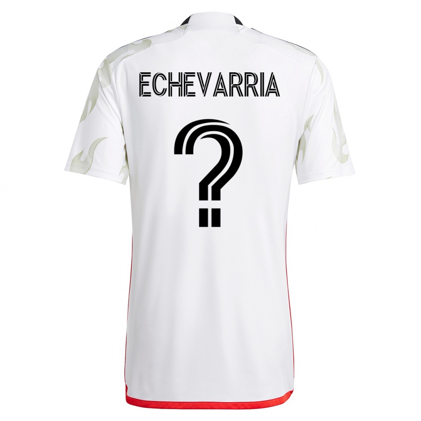 Barn Diego Echevarria #0 Hvit Bortetrøye Drakt Trøye 2023/24 Skjorter T-Skjorte