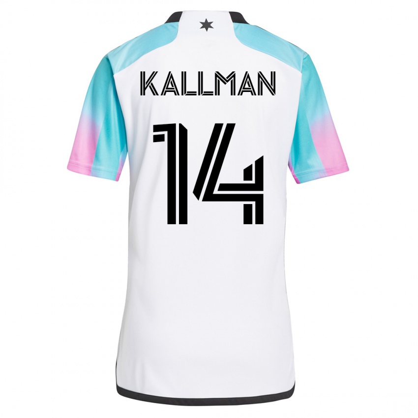 Barn Brent Kallman #14 Hvit Bortetrøye Drakt Trøye 2023/24 Skjorter T-Skjorte
