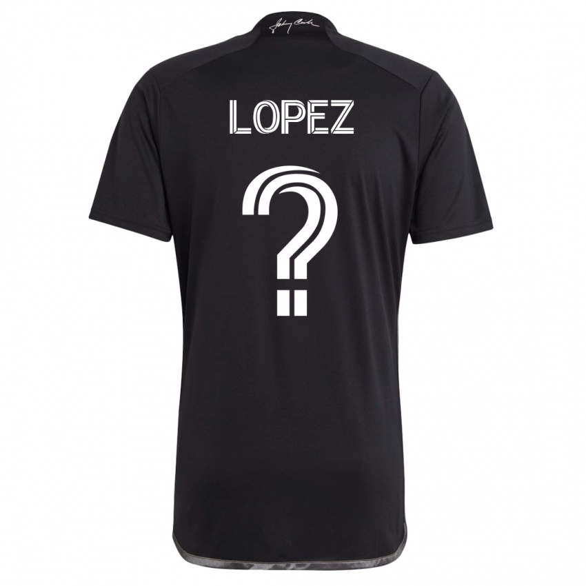 Barn Alejandro Velazquez-Lopez #0 Svart Bortetrøye Drakt Trøye 2023/24 Skjorter T-Skjorte
