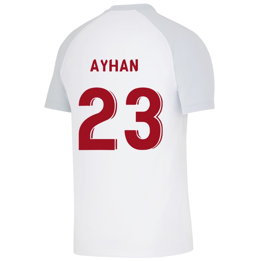Barn Kaan Ayhan #23 Hvit Bortetrøye Drakt Trøye 2023/24 Skjorter T-Skjorte