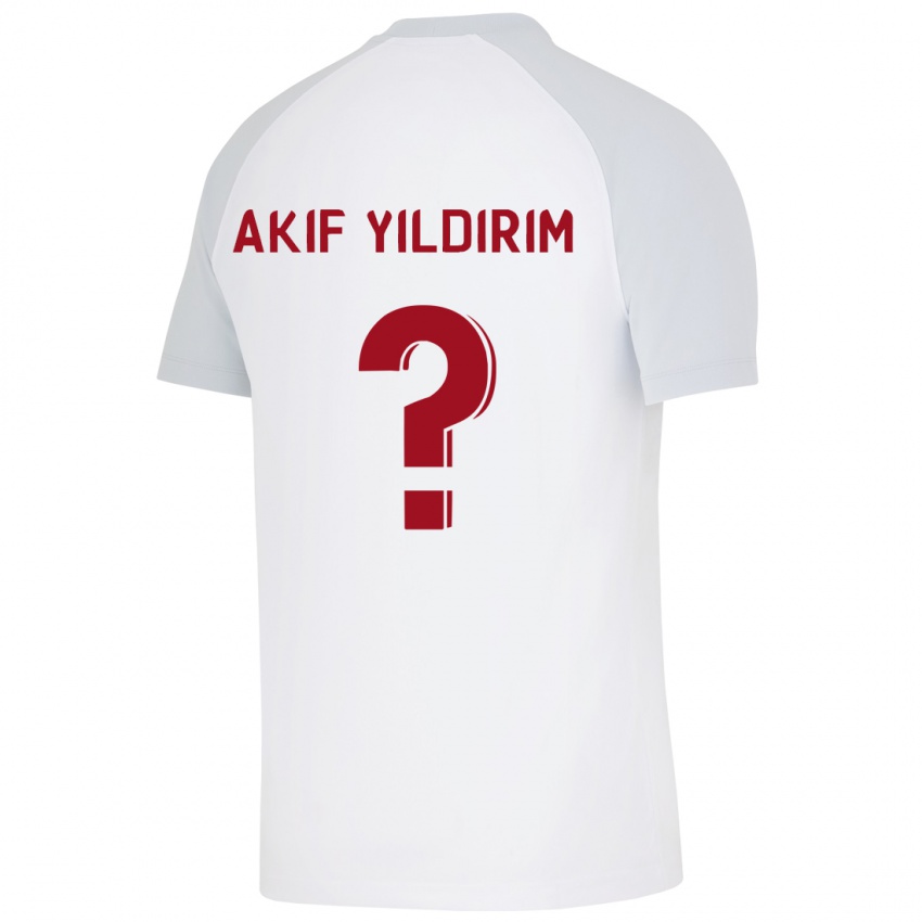 Barn Mehmet Akif Yıldırım #0 Hvit Bortetrøye Drakt Trøye 2023/24 Skjorter T-Skjorte