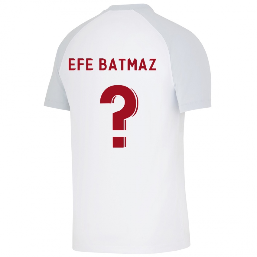 Barn Mert Efe Batmaz #0 Hvit Bortetrøye Drakt Trøye 2023/24 Skjorter T-Skjorte