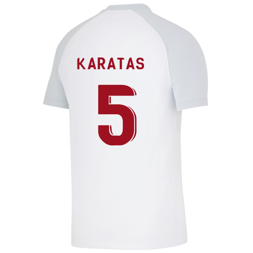 Barn Eda Karataş #5 Hvit Bortetrøye Drakt Trøye 2023/24 Skjorter T-Skjorte