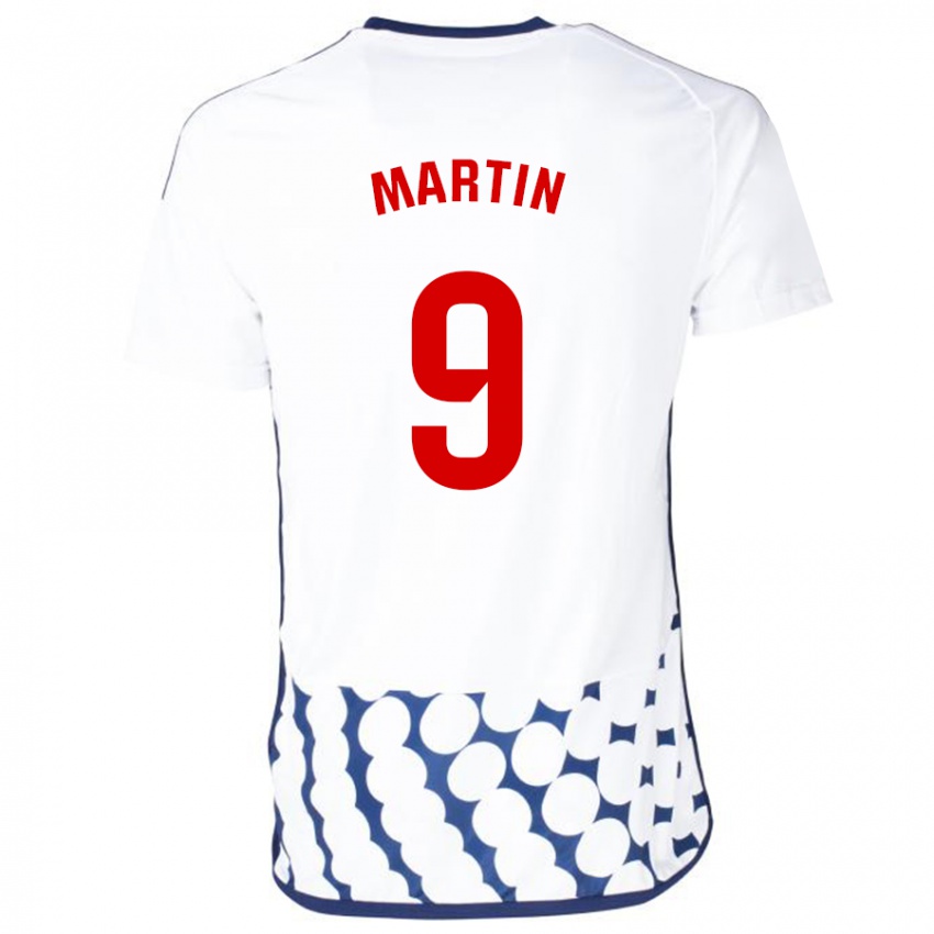 Barn Carlos Martin #9 Hvit Bortetrøye Drakt Trøye 2023/24 Skjorter T-Skjorte