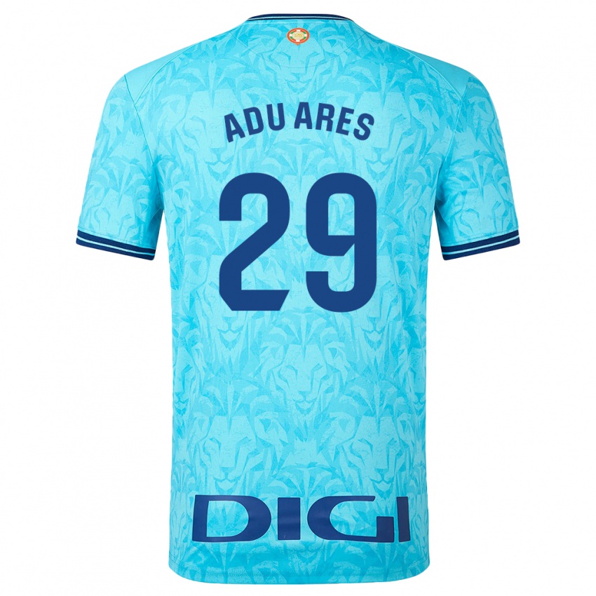 Barn Adu Ares #29 Himmelblå Bortetrøye Drakt Trøye 2023/24 Skjorter T-Skjorte