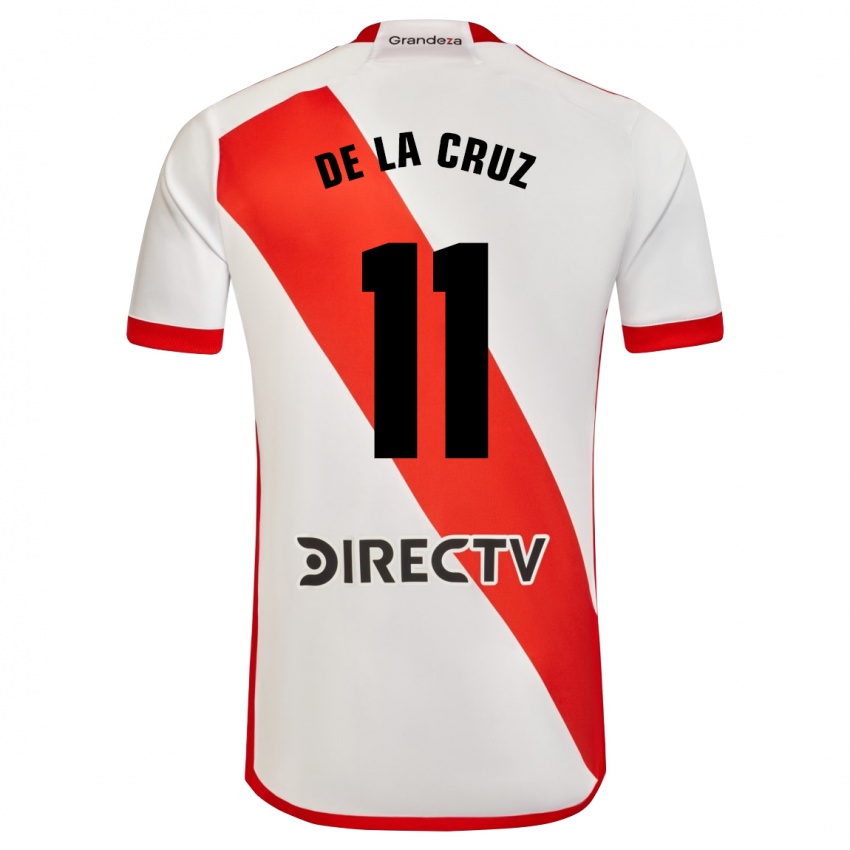 Mann Nicolas De La Cruz #11 Hvit Rød Hjemmetrøye Drakt Trøye 2023/24 Skjorter T-Skjorte