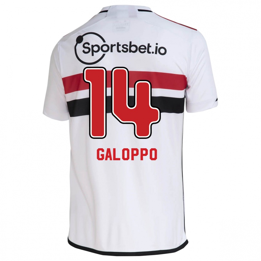 Mann Giuliano Galoppo #14 Hvit Hjemmetrøye Drakt Trøye 2023/24 Skjorter T-Skjorte