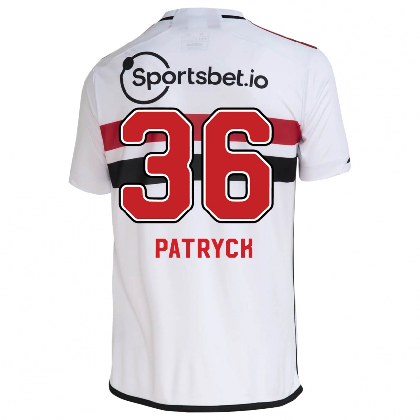 Mann Patryck #36 Hvit Hjemmetrøye Drakt Trøye 2023/24 Skjorter T-Skjorte