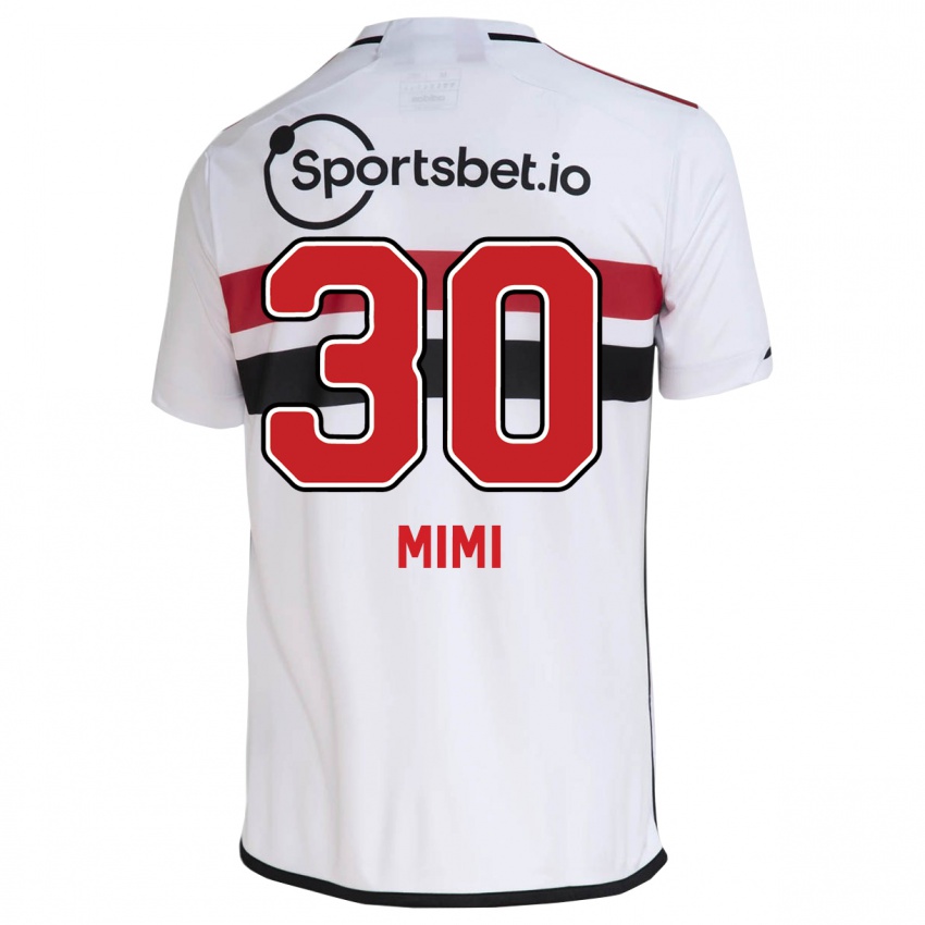 Mann Mimi #30 Hvit Hjemmetrøye Drakt Trøye 2023/24 Skjorter T-Skjorte