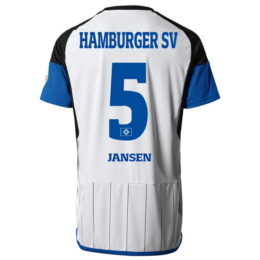 Mann Marcell Jansen #5 Hvit Hjemmetrøye Drakt Trøye 2023/24 Skjorter T-Skjorte