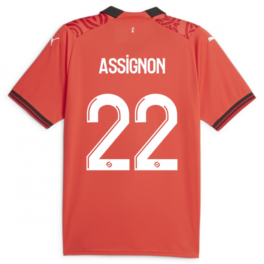 Mann Lorenz Assignon #22 Rød Hjemmetrøye Drakt Trøye 2023/24 Skjorter T-Skjorte