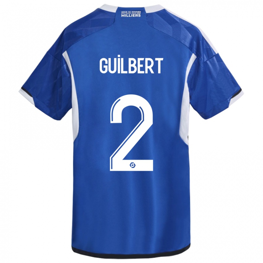 Mann Frederic Guilbert #2 Blå Hjemmetrøye Drakt Trøye 2023/24 Skjorter T-Skjorte