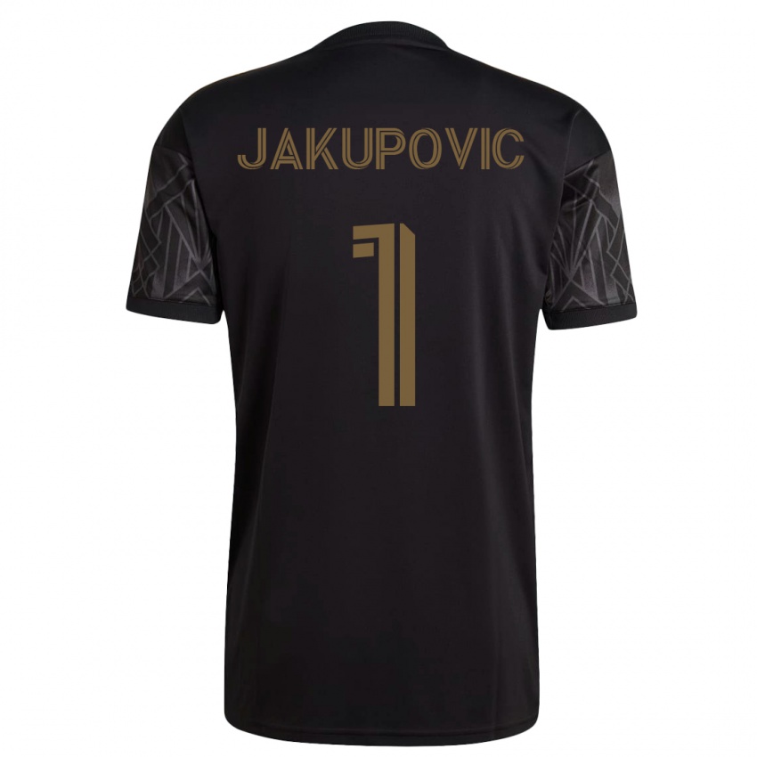 Mann Eldin Jakupovic #1 Svart Hjemmetrøye Drakt Trøye 2023/24 Skjorter T-Skjorte