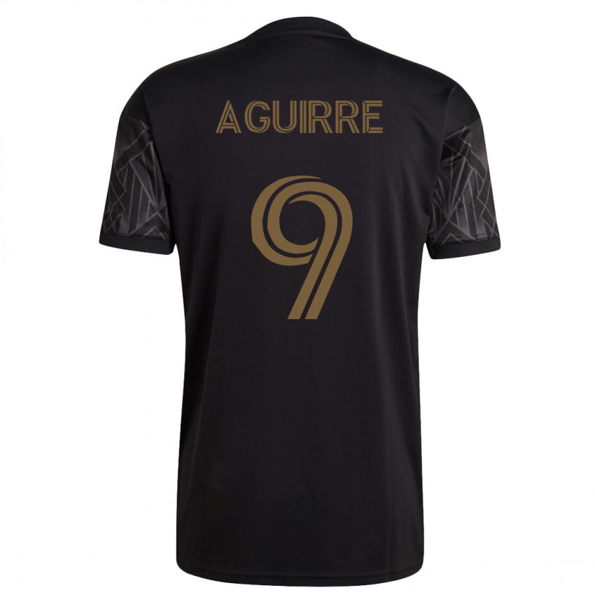 Mann Dustin Aguirre #9 Svart Hjemmetrøye Drakt Trøye 2023/24 Skjorter T-Skjorte