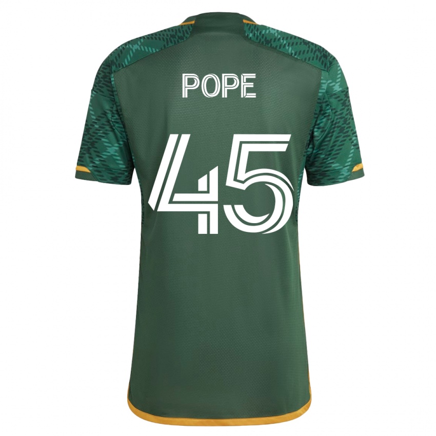 Mann Blake Pope #45 Grønn Hjemmetrøye Drakt Trøye 2023/24 Skjorter T-Skjorte